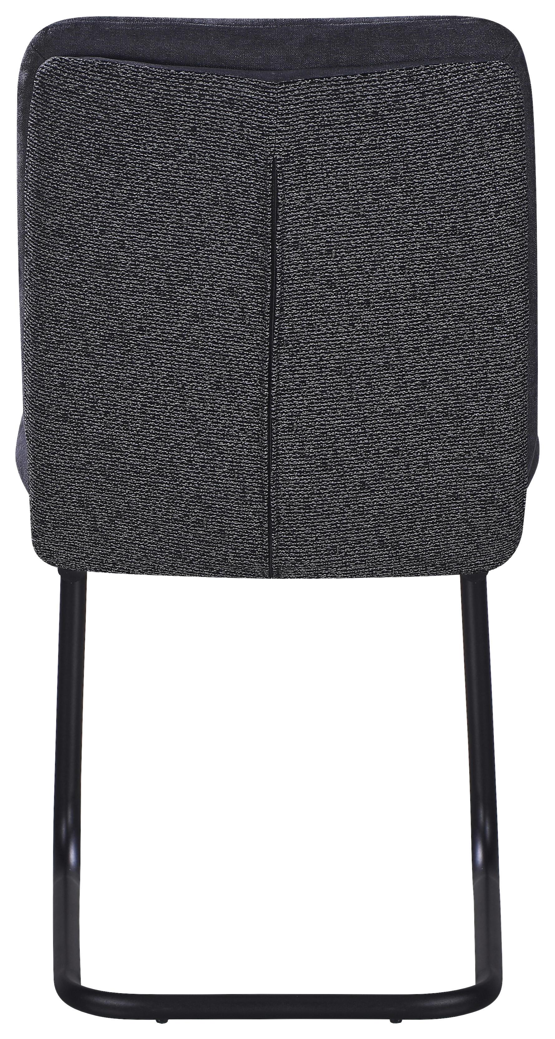 Stuhl Nova Grau - Schwarz/Grau, MODERN, Textil/Metall (48/89/66cm) - Premium Living