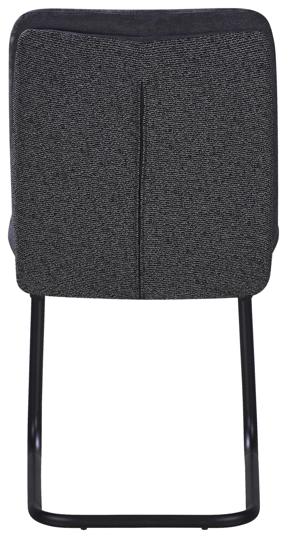 Stuhl Nova Grau - Schwarz/Grau, MODERN, Textil/Metall (48/89/66cm) - Premium Living