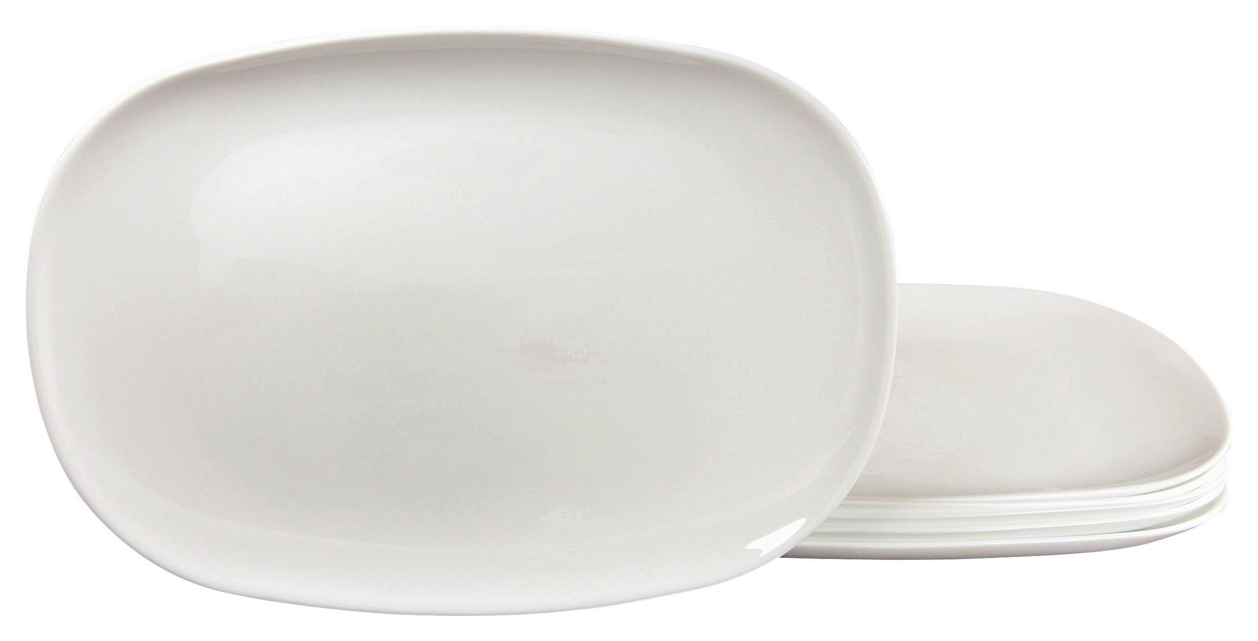 Krožnik Za Hamburgerje Italien Party, 6-Delni - bela, Basics, steklo (35cm) - Creatable