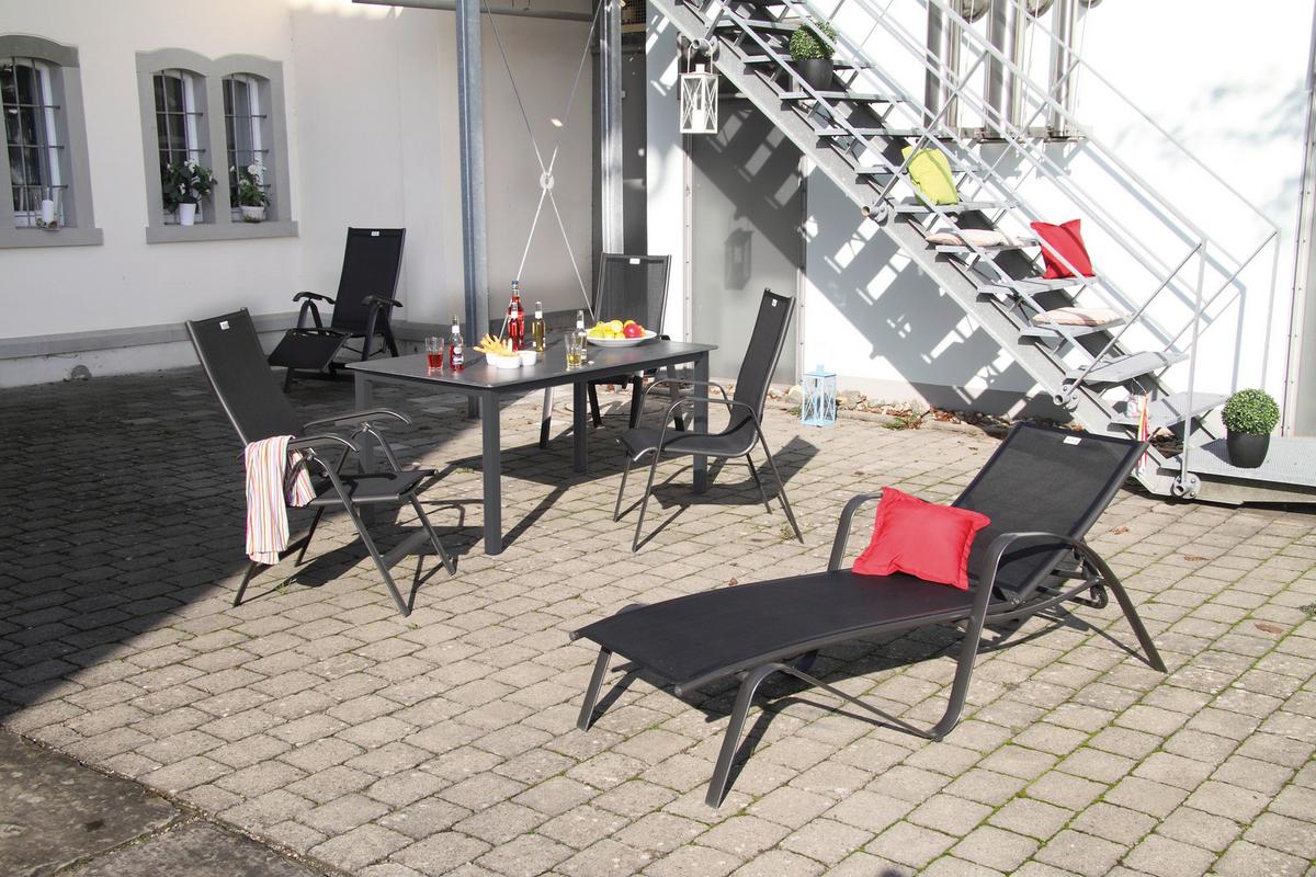 Vrtni Počivalnik Acamp, Siva, Črna - črna/antracit, Basics, kovina/tekstil (68/116/61cm) - Acamp