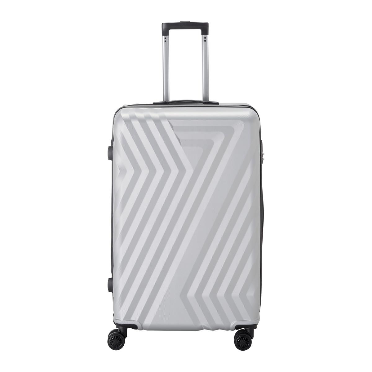 Reisekofferset Budapest Silberfarben, 3-teilig - Silberfarben, KONVENTIONELL, Kunststoff/Textil - Mömax