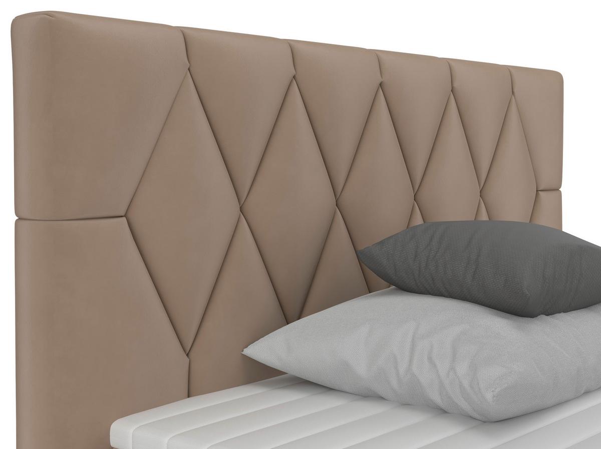 Boxspringbett Josie B Cappuccino ca. 140x200cm - Schwarz/Cappuccino, KONVENTIONELL, Holz/Holzwerkstoff (140/200cm) - Mömax