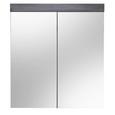 Spiegelschrank Miami/maine - Silberfarben, MODERN, Glas/Holzwerkstoff (72/79/17cm)