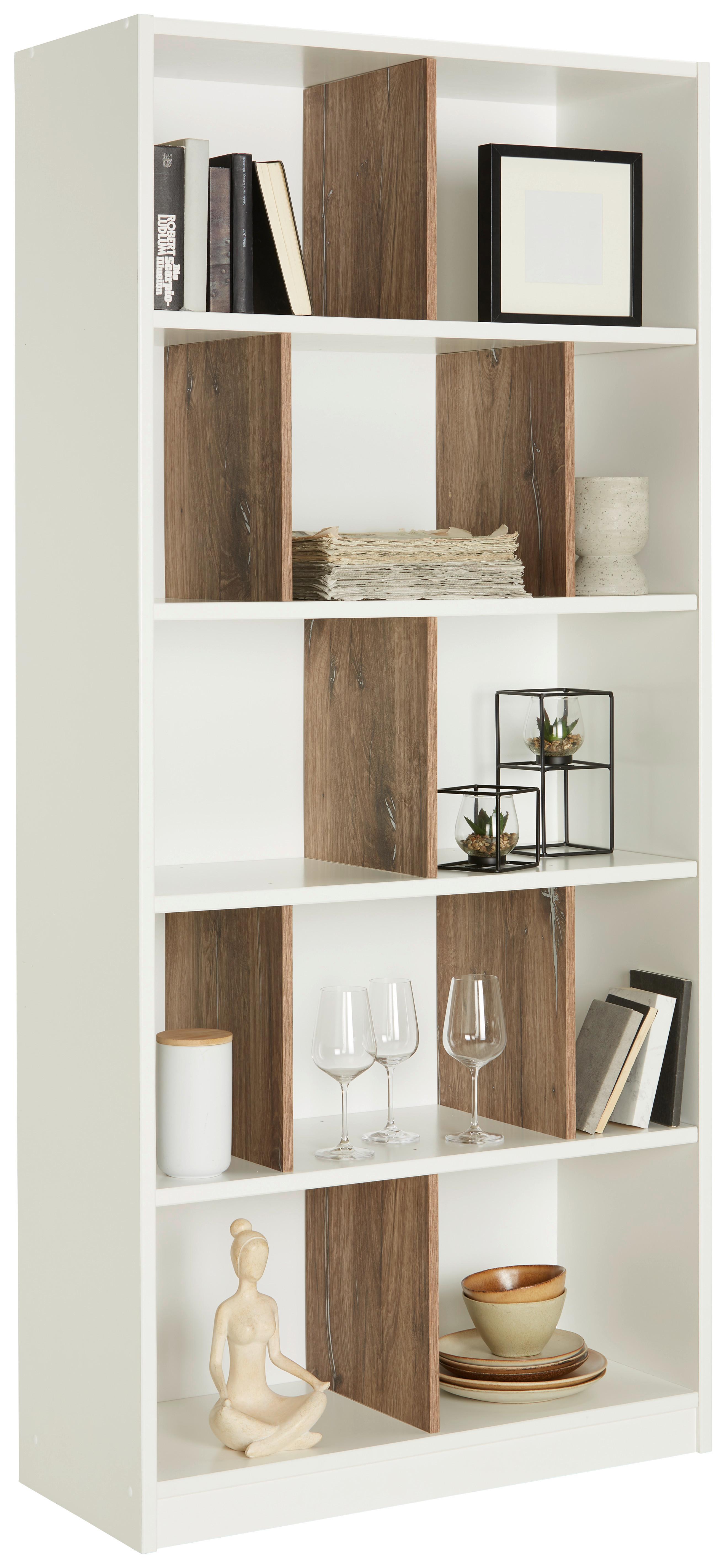 Regal In Weiss/eichefarben - Eichefarben, Konventionell, Holzwerkstoff (90/198/38cm) - Mömax