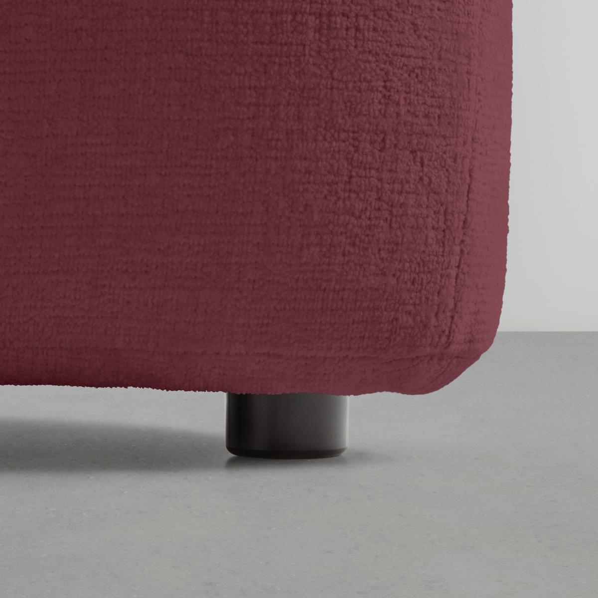 Hocker Leonas Hocker Bordeaux - Bordeaux/Schwarz, MODERN, Kunststoff/Textil (102/42/66cm) - Premium Living