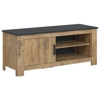 Comodă TV RAPALLO - castaniu, Modern, material pe bază de lemn (138/57,7/48cm) - Modern Living