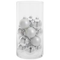 Karácsonyfagömbszett Noel - ezüstszínű, Basics, Üveg (6cm) - Modern Living