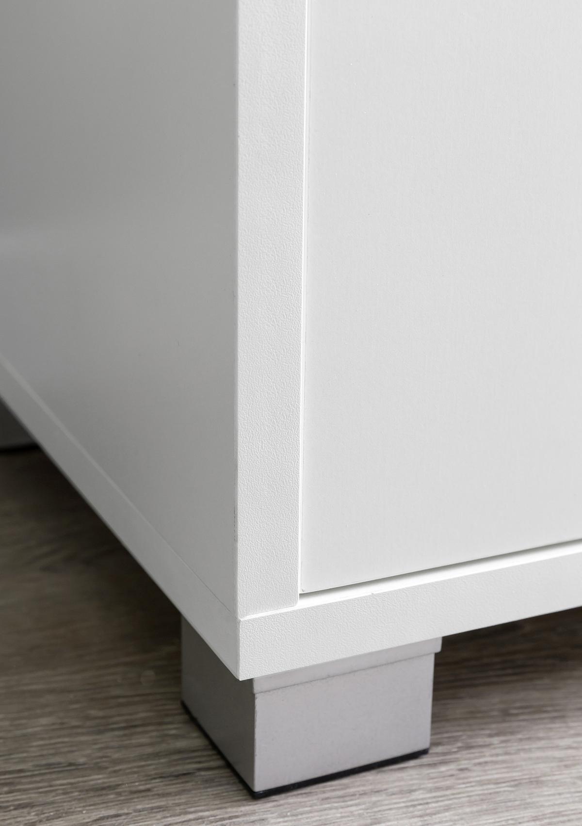 Omarica Za Pod Umivalnik Wl5.341 - bela/barve aluminija, Basics, leseni material (60/55/32cm) - MID.YOU