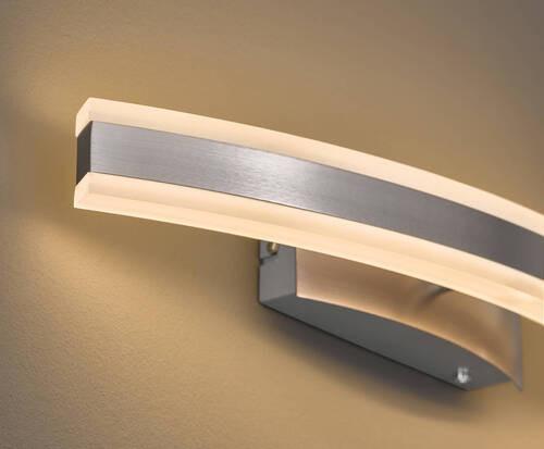 KINKIET LED 30034 STIFF - kolor aluminiowy/kolor chromowy, Design, metal (36.5/7/11cm) - Fischer & Honsel