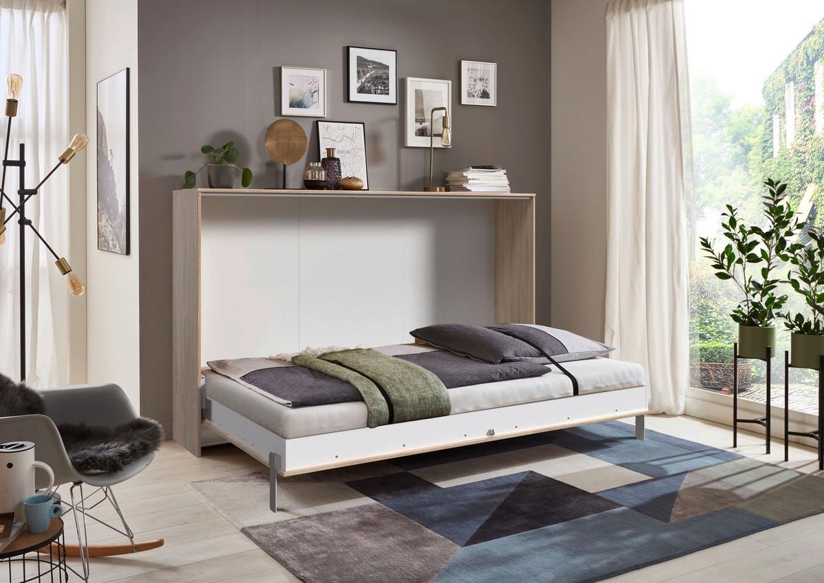 Klappbett Juist ca. 140x200 cm Eiche - Eichefarben, KONVENTIONELL, Holz/Holzwerkstoff (140/200cm) - MID.YOU