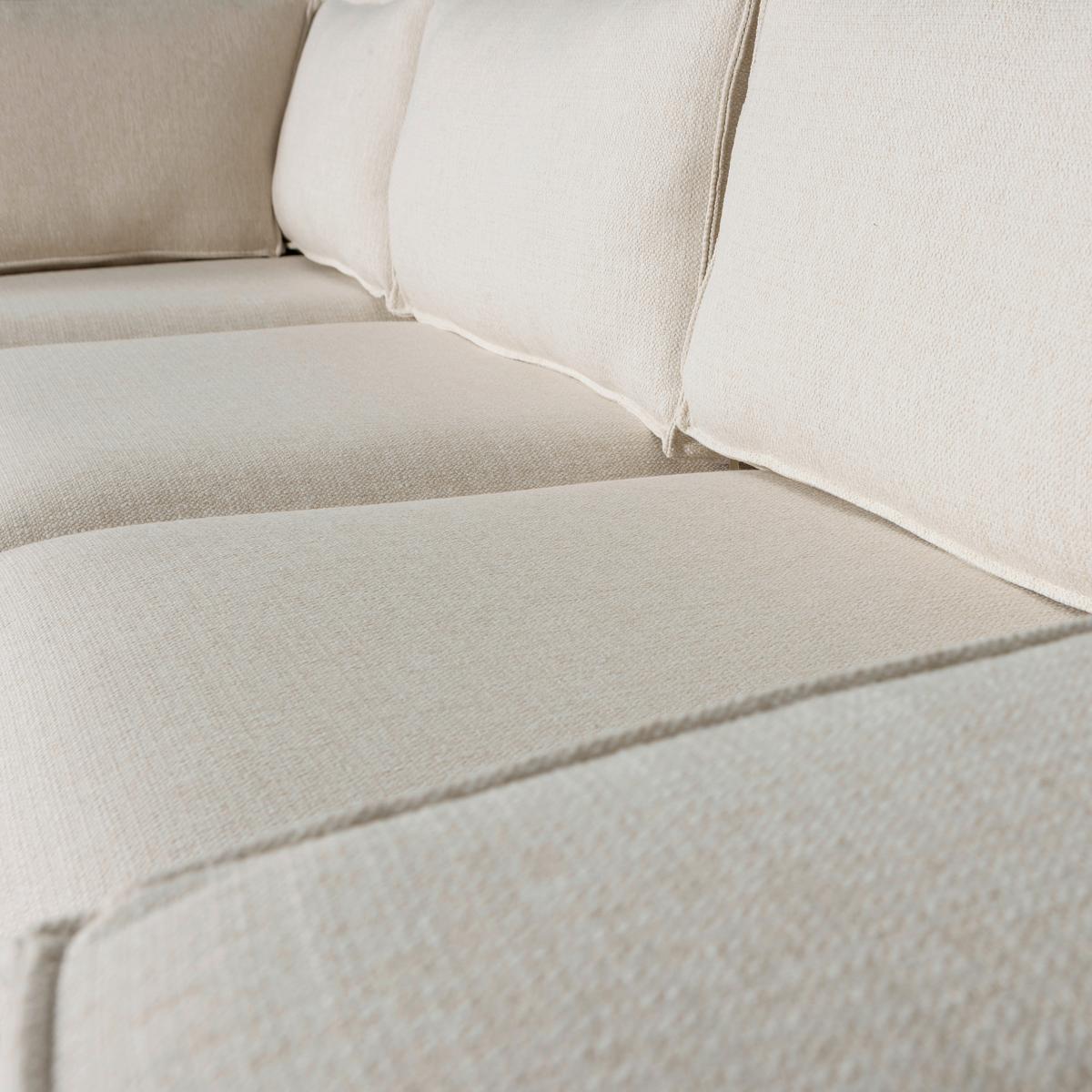 Ecksofa Thomas Naturfarben S:197x283cm - Schwarz/Naturfarben, Design, Kunststoff/Textil (197/283cm) - Livetastic
