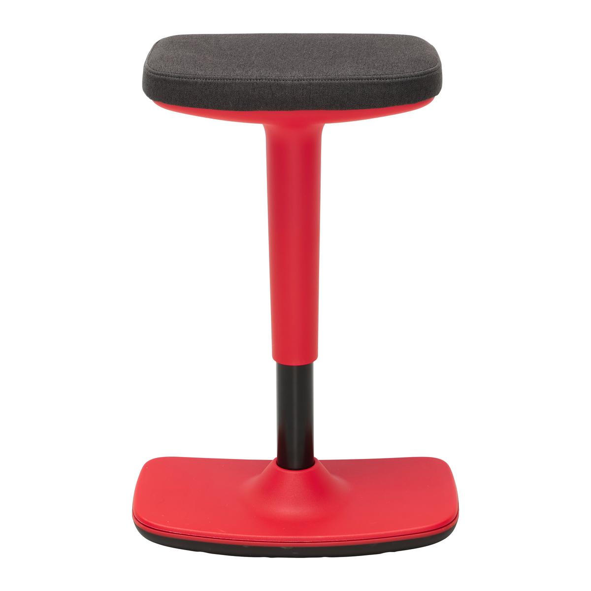 Bürohocker Leon Rot/Schwarz - Rot/Schwarz, KONVENTIONELL, Kunststoff/Textil (44/53-78/24cm) - Mömax