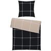 Bettwäsche Linnea Wende XL Schwarz/Greige ca. 155x220cm - Greige/Schwarz, MODERN, Textil (155/220cm) - Modern Living