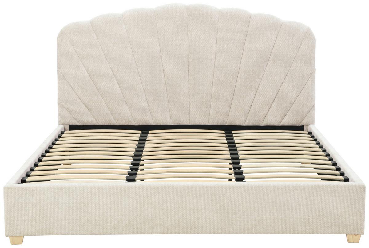 Oblazinjena Postelja Venus, Bež, 180x200cm - barve hrasta/bež, Design, kovina/umetna masa (191/121/215cm) - Livetastic