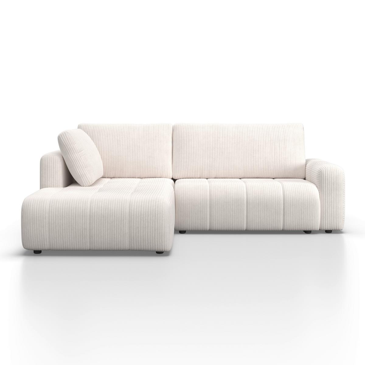 Sedežna Garnitura Gia, Bela - črna/bela, Moderno, umetna masa/tekstil (261/94/197cm) - Bessagi Home