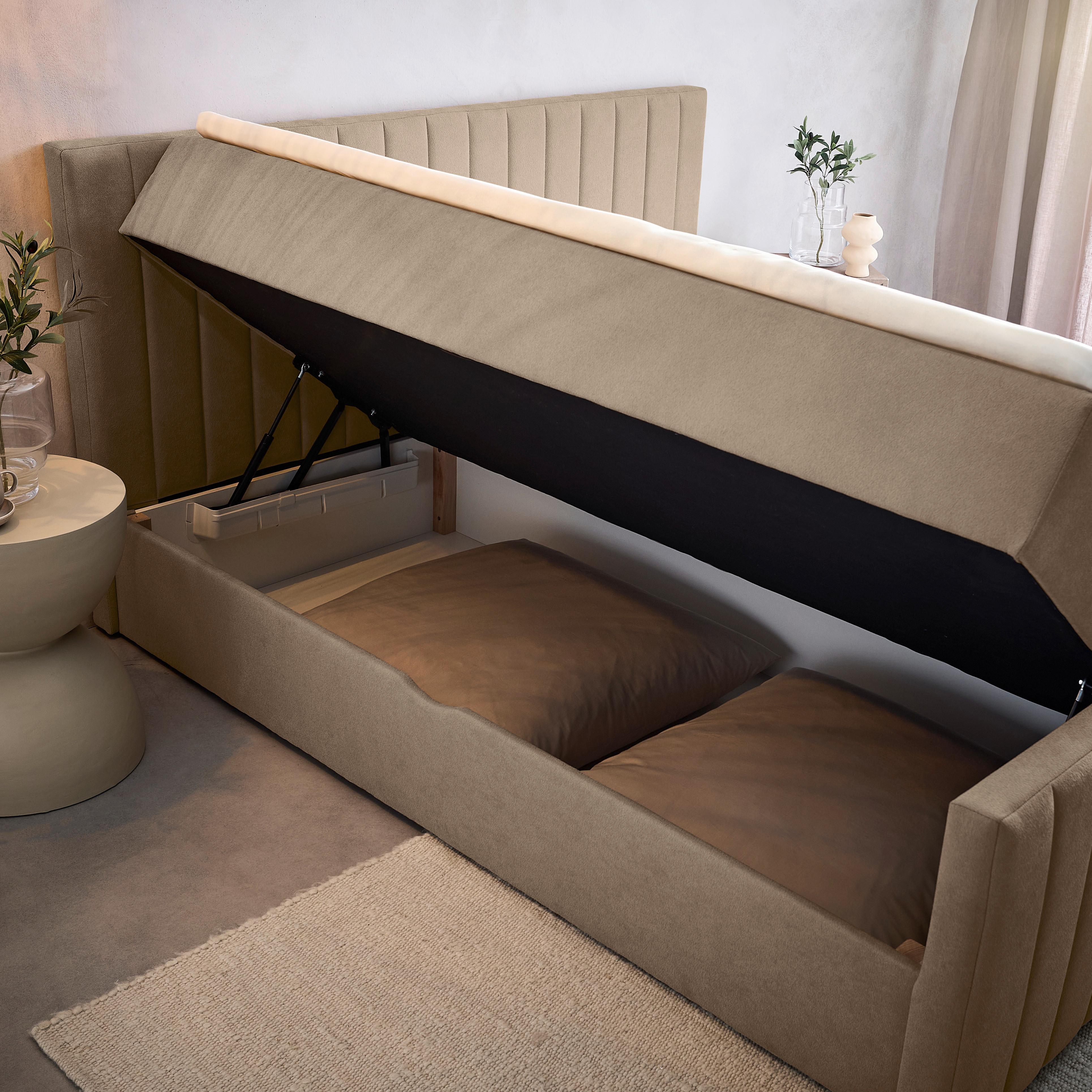 Box Krevet Sontje - crna/taupe, Konvencionalno, tekstil/plastika (180/200cm) - Modern Living