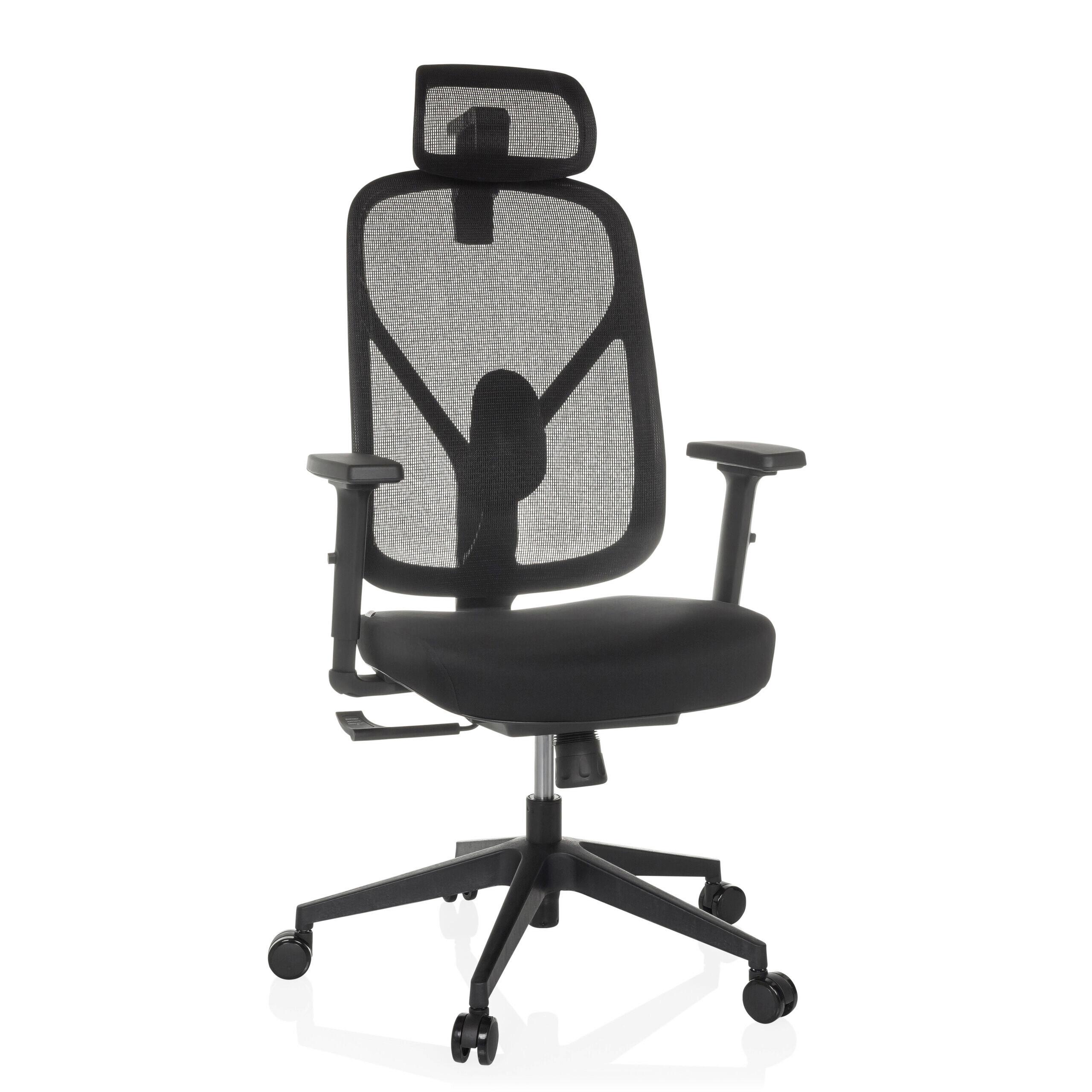 Pisarniški Stol Raloo Eco, Črna - črna, Moderno, umetna masa/tekstil (66/114-133/67cm) - MID.YOU