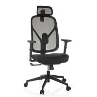 Pisarniški Stol Raloo Eco, Črna - črna, Moderno, umetna masa/tekstil (66/114-133/67cm) - MID.YOU
