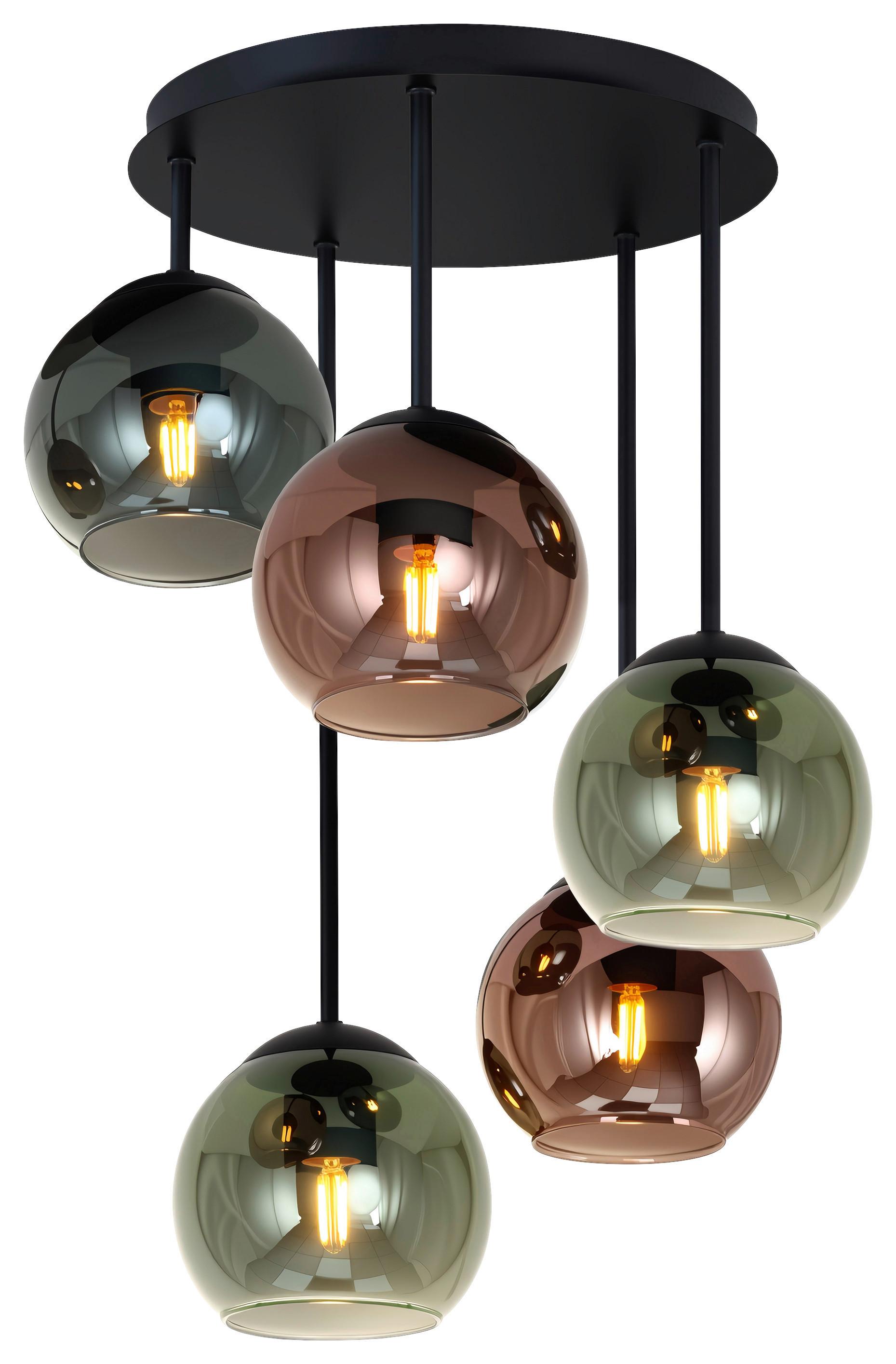 Deckenleuchte Gren Multicolor Max. 25 Watt - zelena/plava, Moderno, staklo/metal (42/58,8cm) - Mömax