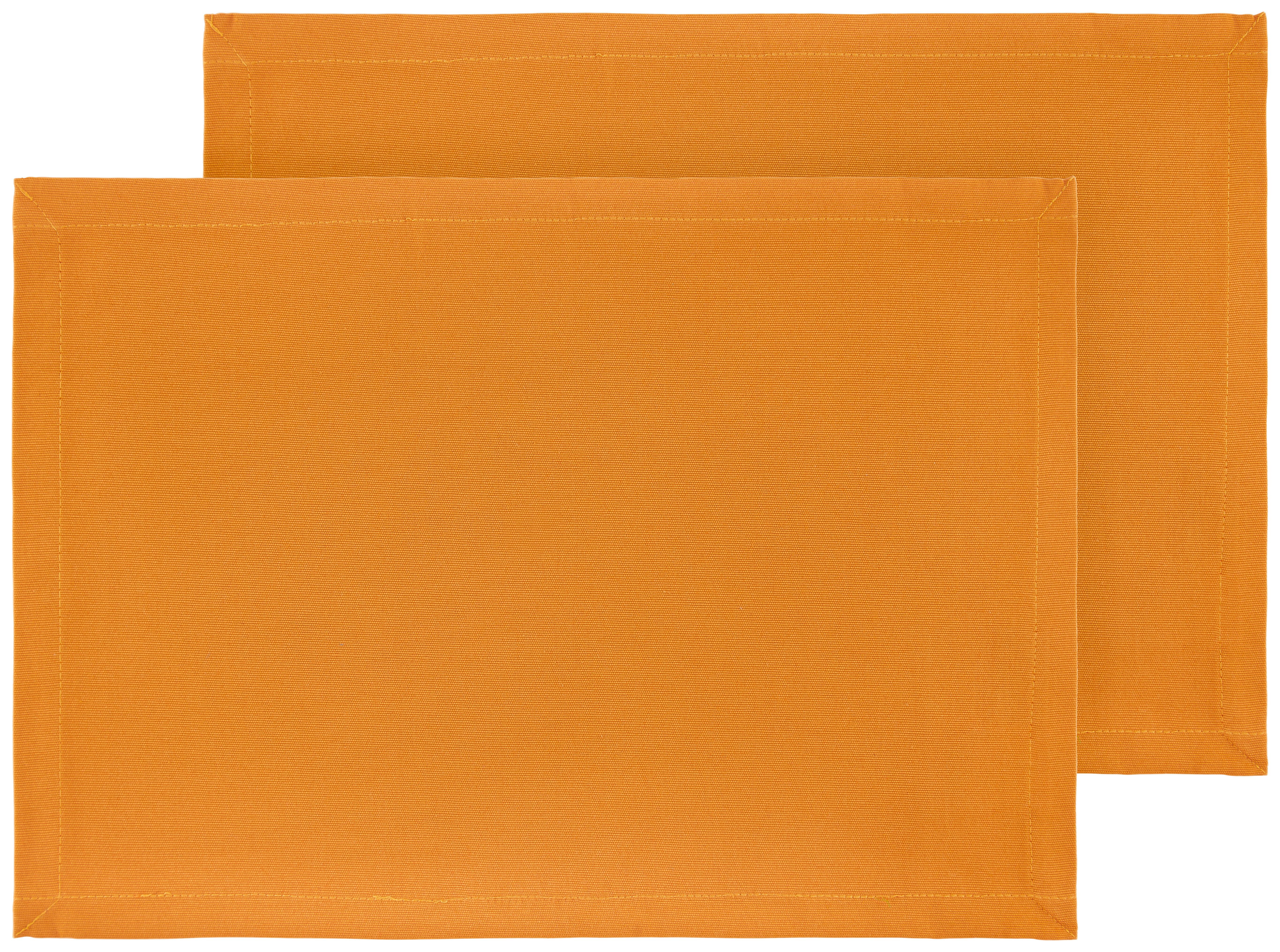 Tischset Steffi in Orange ca. 33x45cm, 2er-Set - Orange, Textil (33/45cm) - Mary's