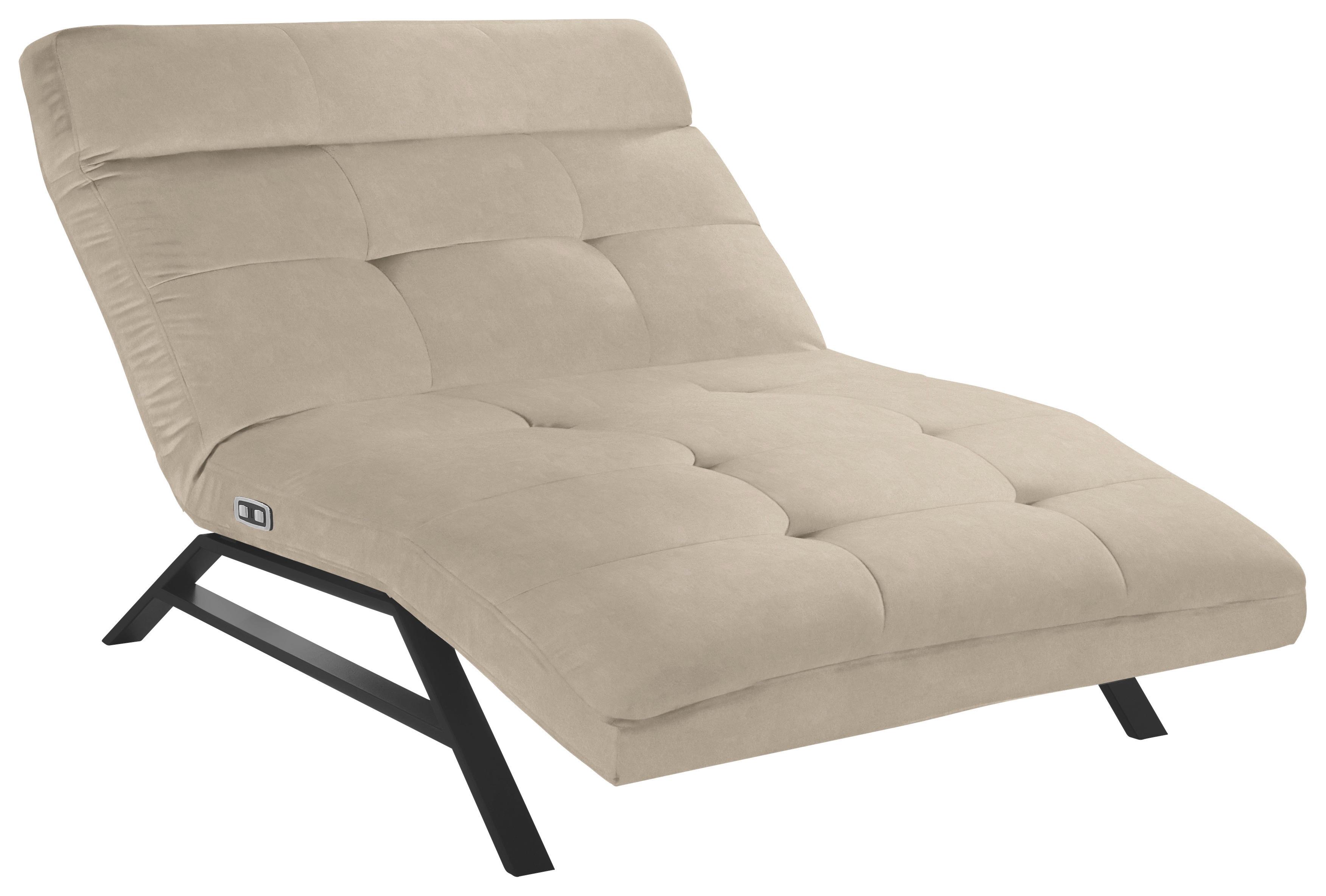 LEŻANKA RELAKSACYJNA PURE 9113  EXKLUSIV - czarny/taupe, Design, metal/tkanina (120/54-113/158-198cm) - Pure Home Lifestyle