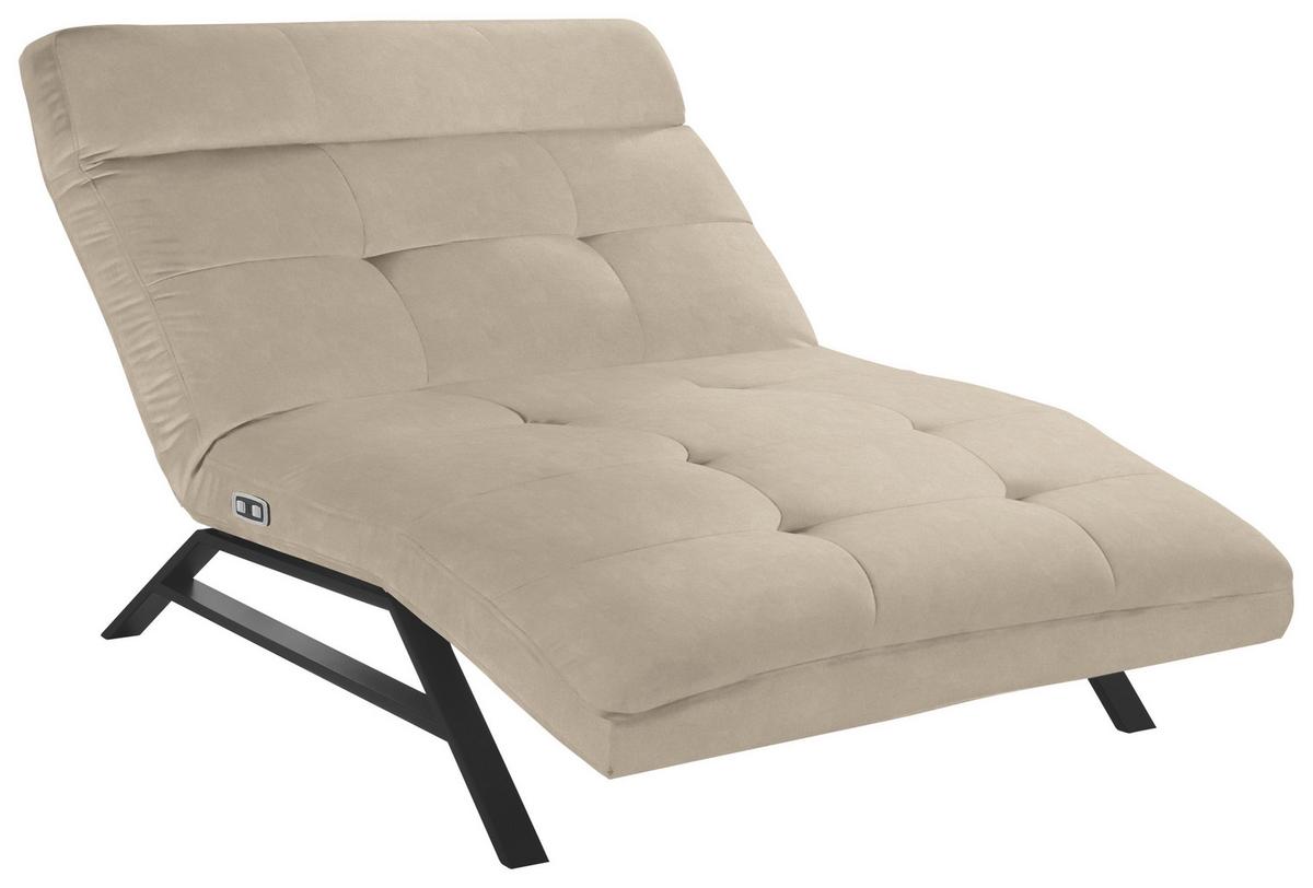 LEŻANKA RELAKSACYJNA PURE 9113  EXKLUSIV - czarny/taupe, Design, metal/tkanina (120/54-113/158-198cm) - Pure Home Lifestyle