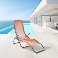 Sonnenliege Georg In Apricot - Orange, Modern, Kunststoff/Textil (145/98/59cm) - Mömax