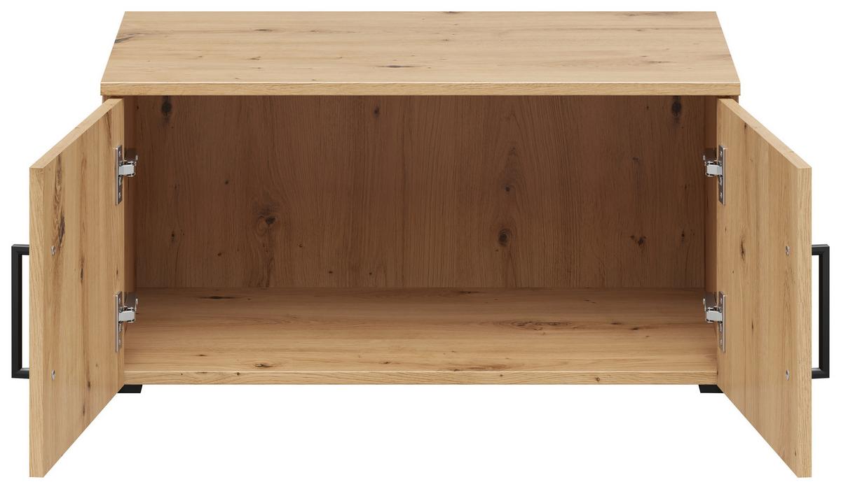 Aufsatzschrank Multistauraum Eiche Artisan - Schwarz/Eiche Artisan, Modern, Holzwerkstoff/Kunststoff (70/35/40cm) - Premium Living