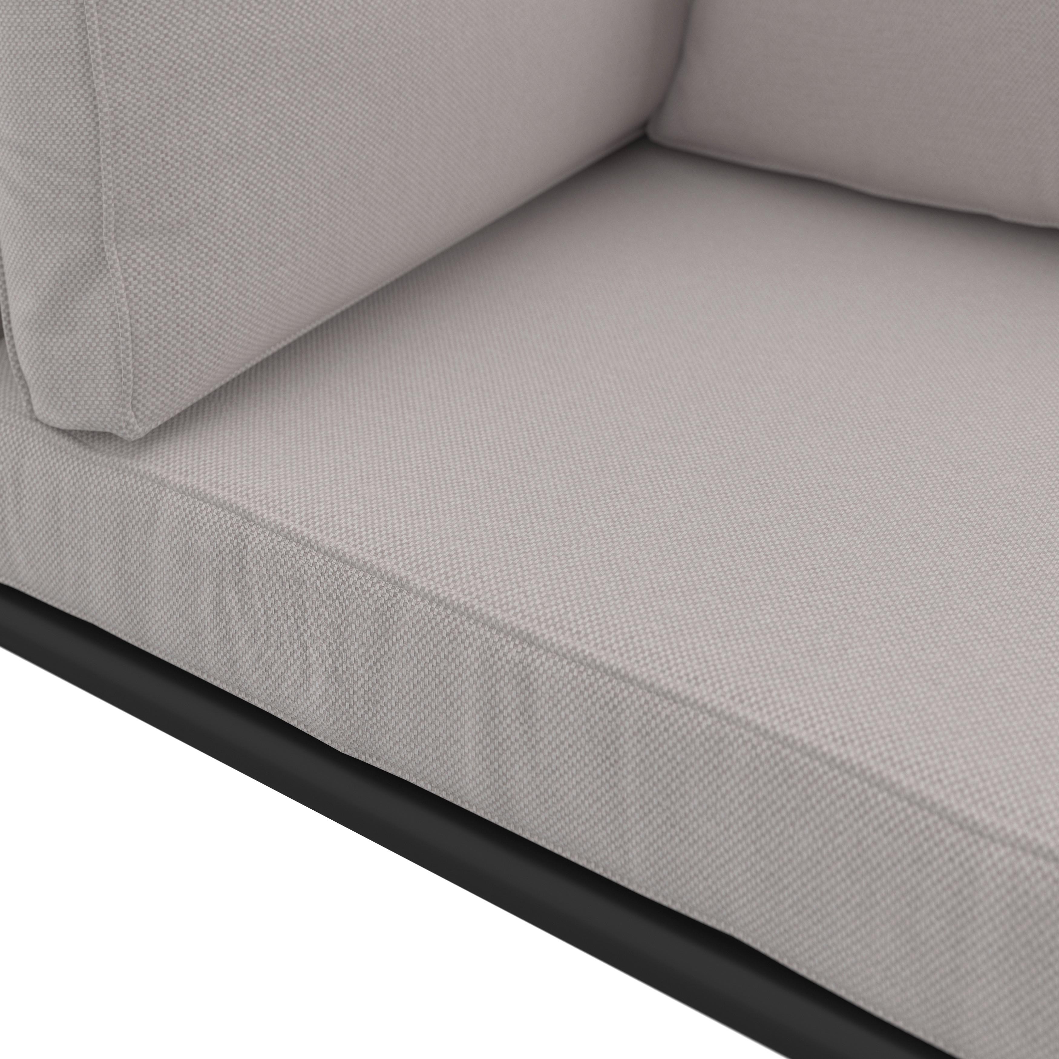 LOUNGEGRUPP ENJA - ljusgrå/grå, Modern, metall/textil (104/60/70cm) - Bessagi Garden