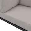LOUNGEGRUPP ENJA - ljusgrå/grå, Modern, metall/textil (104/60/70cm) - Bessagi Garden