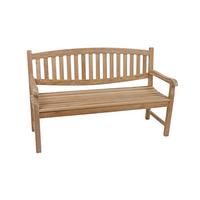 Gartenbank Echtholz Teak 3-Sitzer Lombok - Naturfarben, Basics, Holz (150/93/63cm) - Gardenson