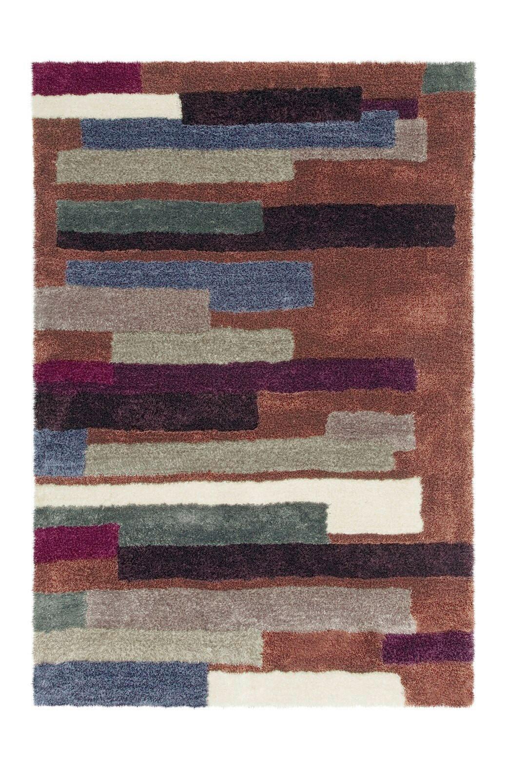 Hochflorteppich Dance 8104 Multi/schok 120x180 - Multicolor/Braun, Basics, Textil (120/180cm) - Kayoom