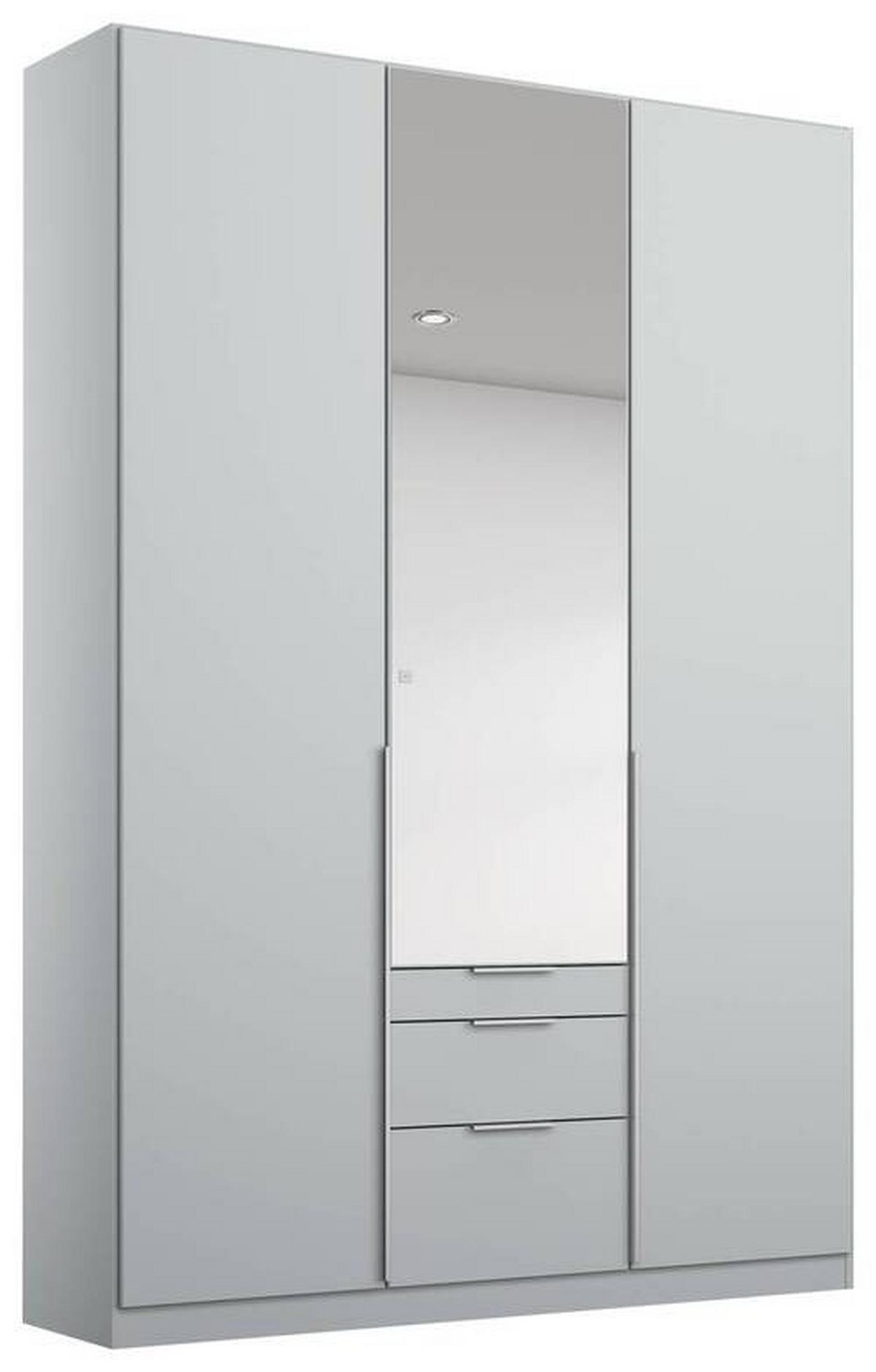 Dulap cu uși rotative ALABAMA - argintiu/gri deschis, Modern, material pe bază de lemn (136/229/54cm)