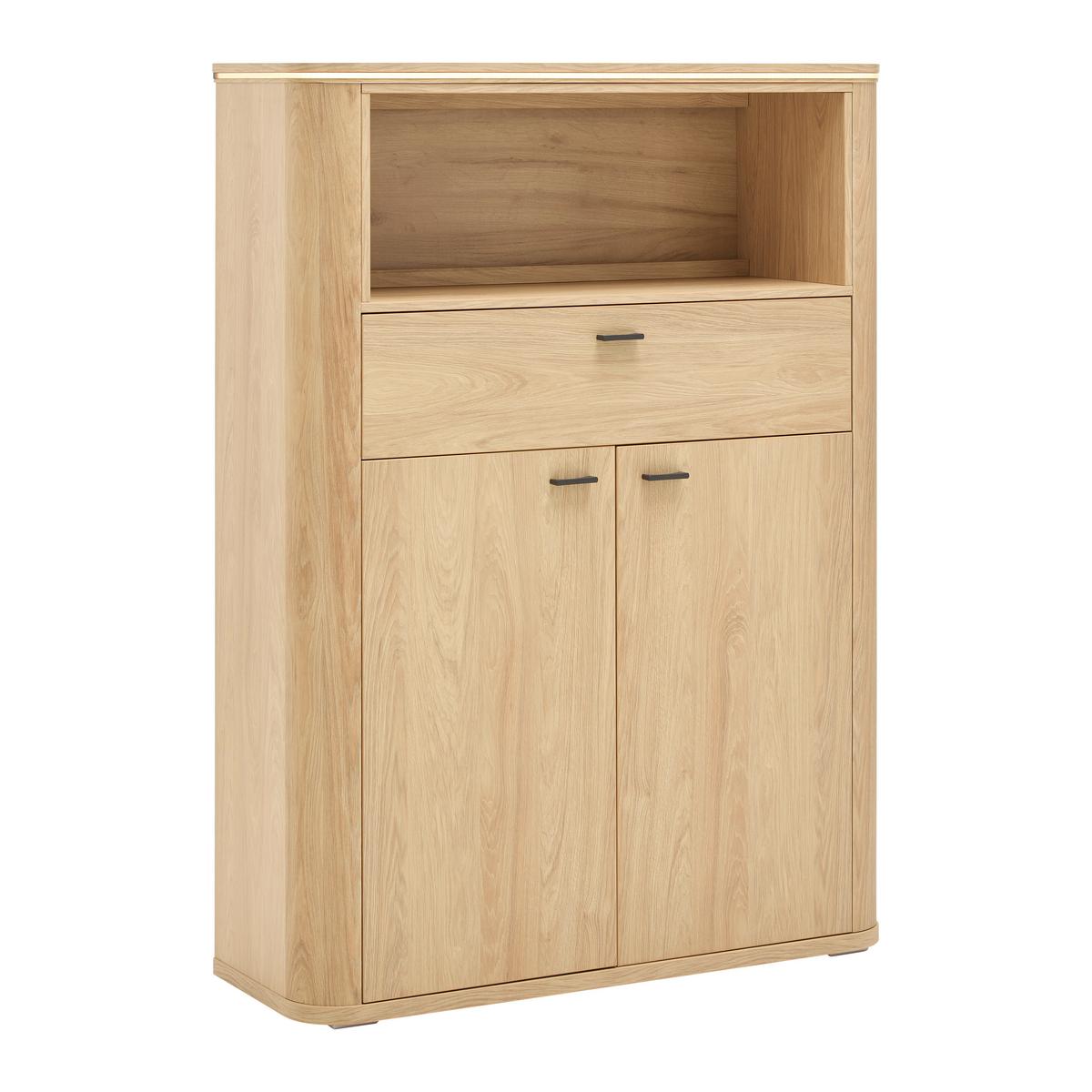 Highboard Lagos Eichefarben - Eichefarben/Anthrazit, Modern, Holzwerkstoff/Kunststoff (109,2/148,3/37,5cm) - Premium Living