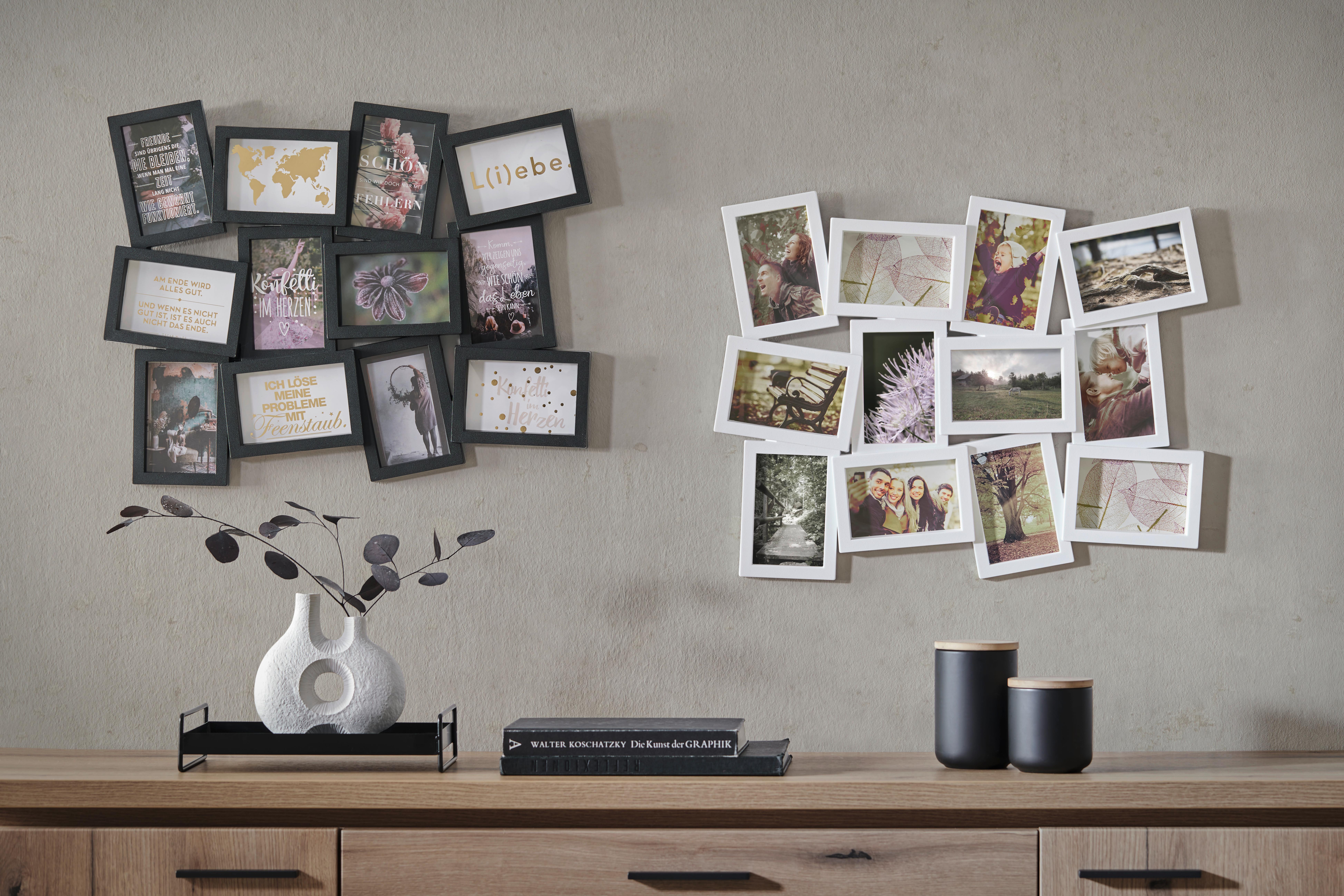 Rame foto HANS - alb/negru, plastic/carton (61,5/49,5/2cm) - Modern Living