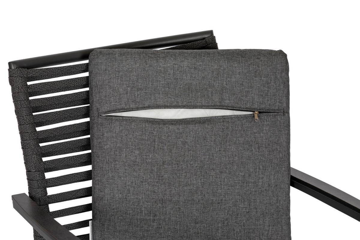 Vrtna Garnitura New Jersey, 5-Delni Set - temno siva/siva, Basics, kovina/umetna masa (180/98/74cm) - Acamp