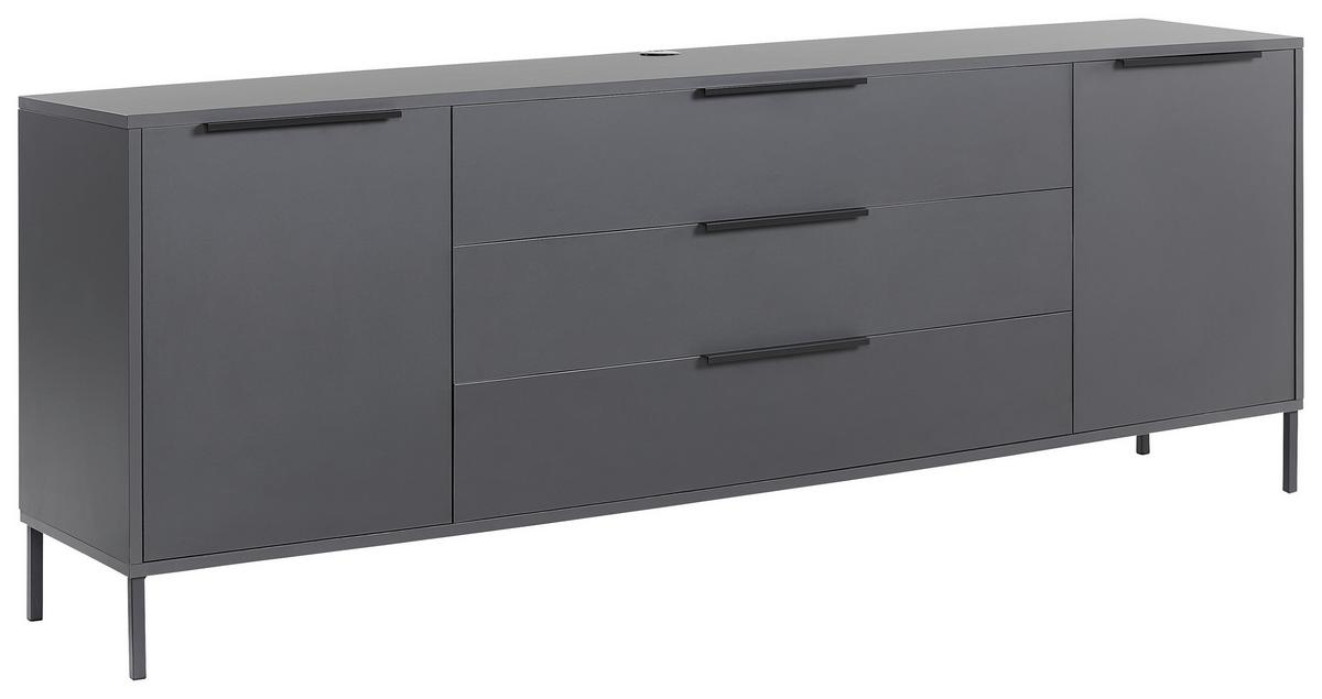 Comodă joasă Bounty - antracit, Modern (216/67cm) - Premium Living