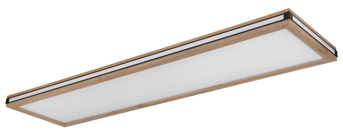 Stropna Led-svetilka Carla, S Sijalko - črna/bela, Natur, kovina/umetna masa (120/30/7,5cm) - Globo