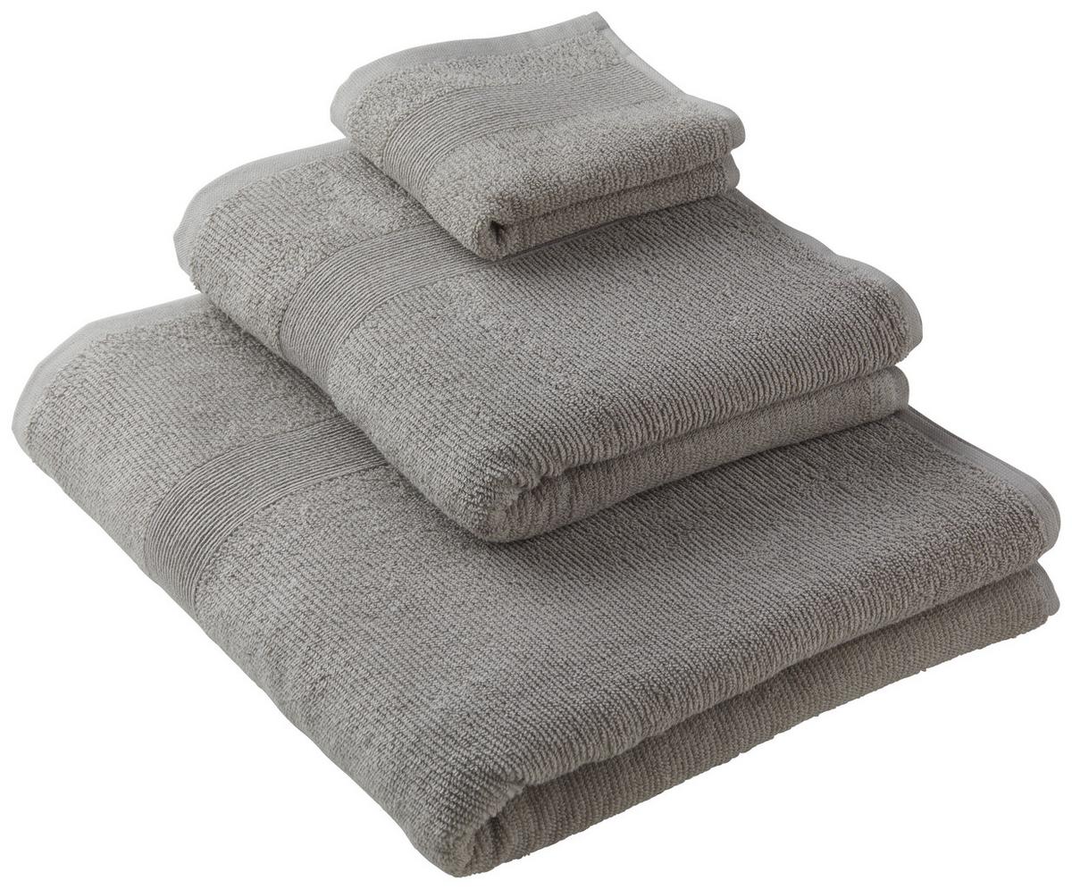 Gästetuch Bio Hanna in Grau ca. 30x50cm - Grau, Natur, Textil (30/50cm) - ecoTree