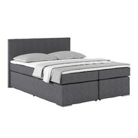 Boxspring Krevet Nero - siva/boje kroma, Konvencionalno, tekstil/metal (160/200cm) - Best Price