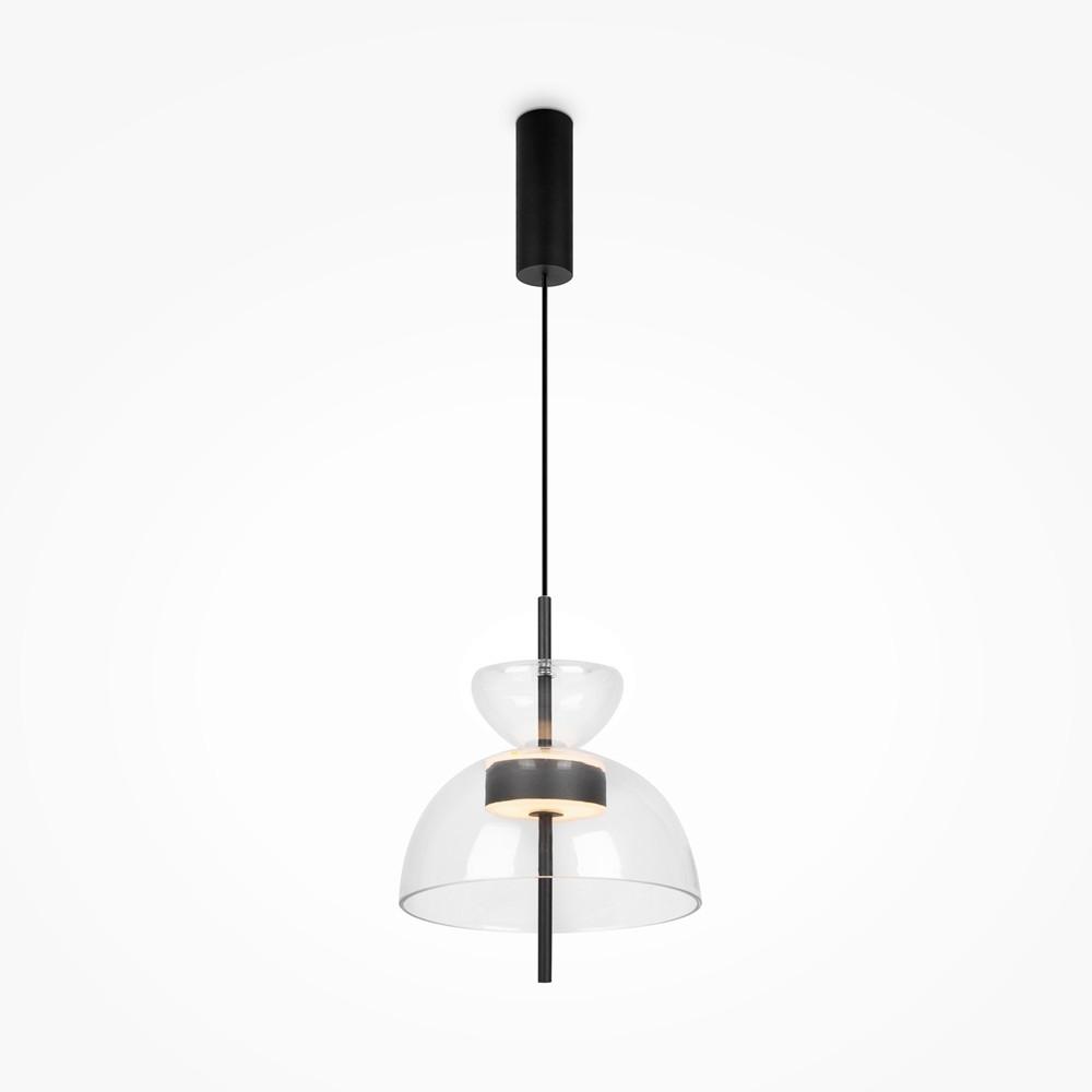 Pendelleuchte Bangkok Schwarz max. 12 Watt - Schwarz, Design, Glas/Metall (25/58cm) - MAYTONI