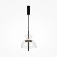 Pendelleuchte Bangkok Schwarz max. 12 Watt - Schwarz, Design, Glas/Metall (25/58cm) - MAYTONI