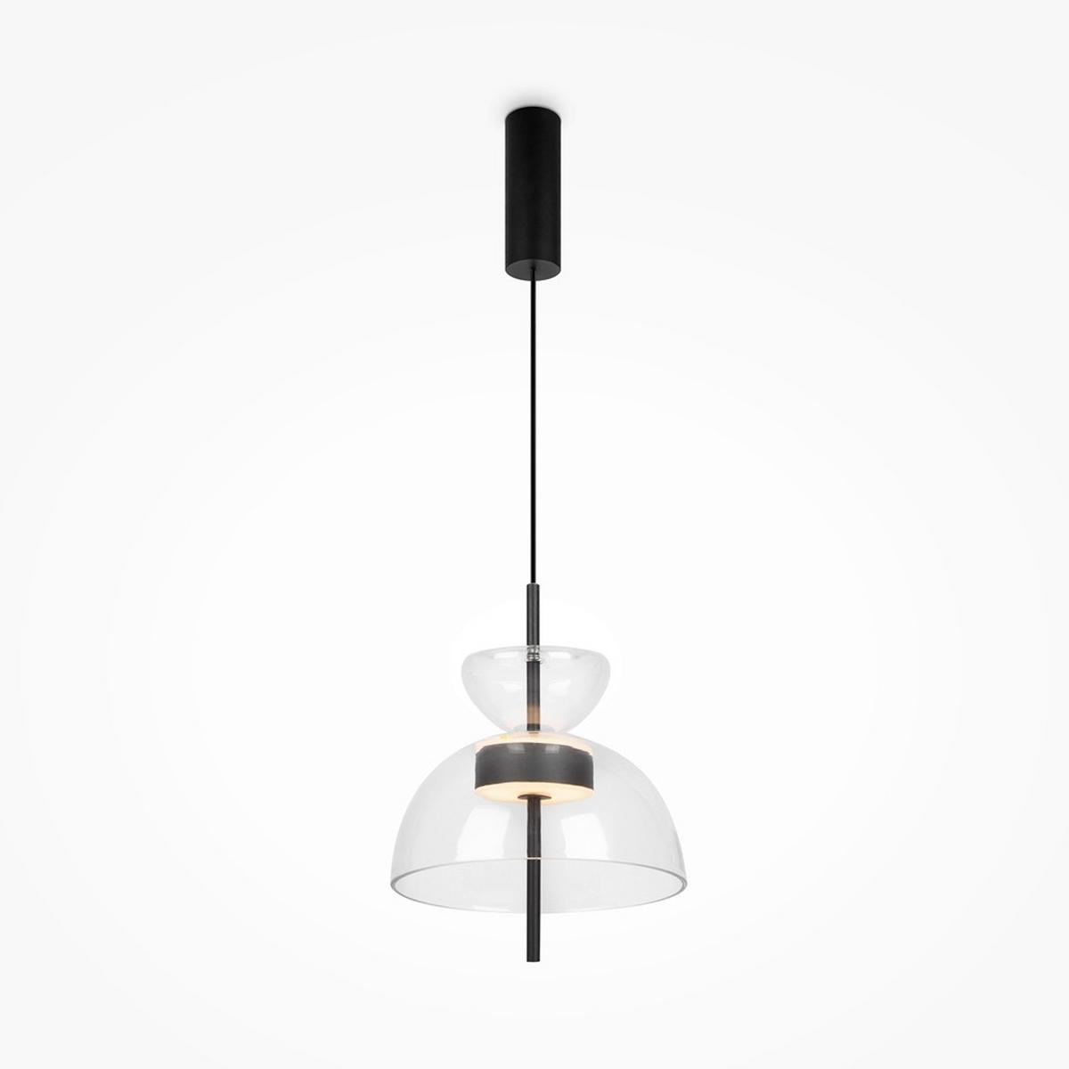 Pendelleuchte Bangkok Schwarz max. 12 Watt - Schwarz, Design, Glas/Metall (25/58cm) - MAYTONI