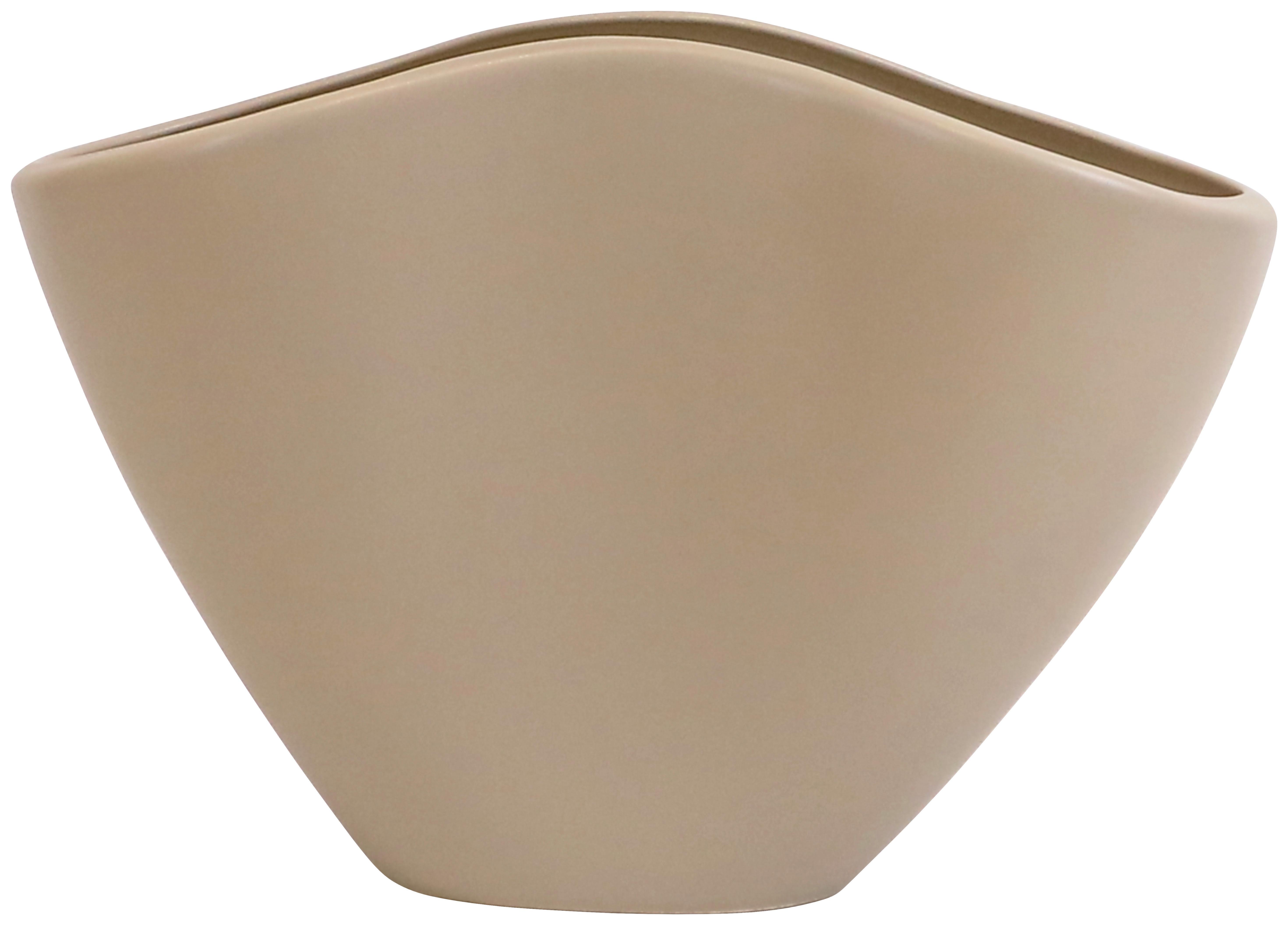 Vase Cashmere Taupe - Taupe, Keramik (32,5/22/16cm) - Premium Living