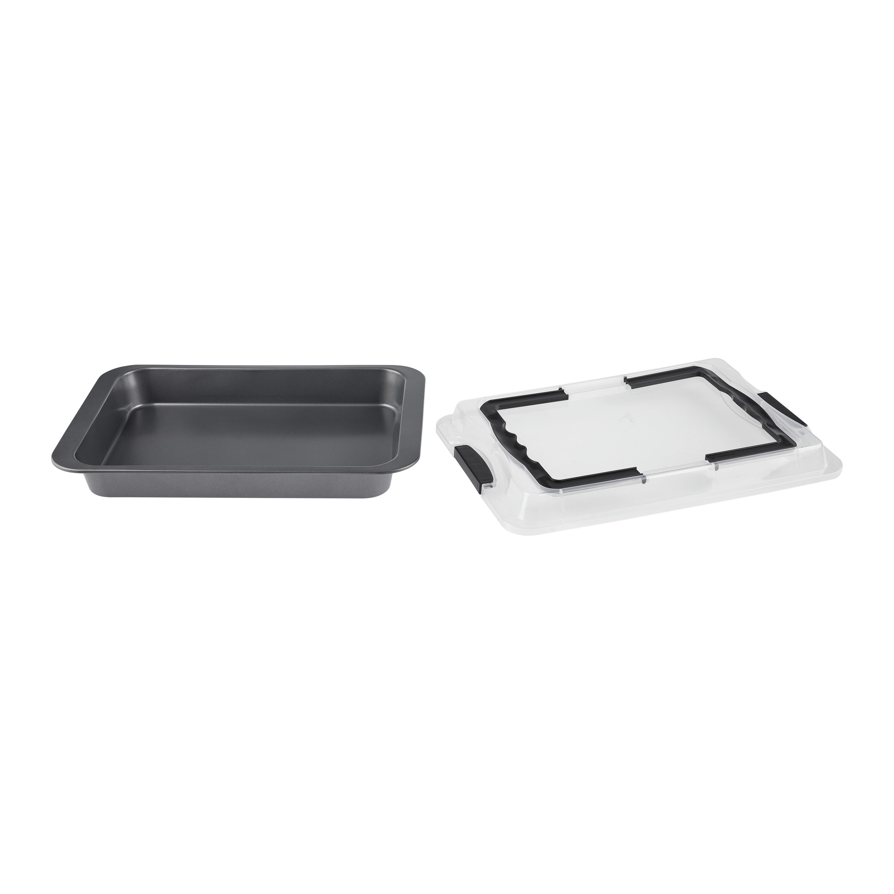 KAK-/TÅRTBOX BAKERY - röd/grå, Klassisk, metall (29/4/42cm) - Mömax