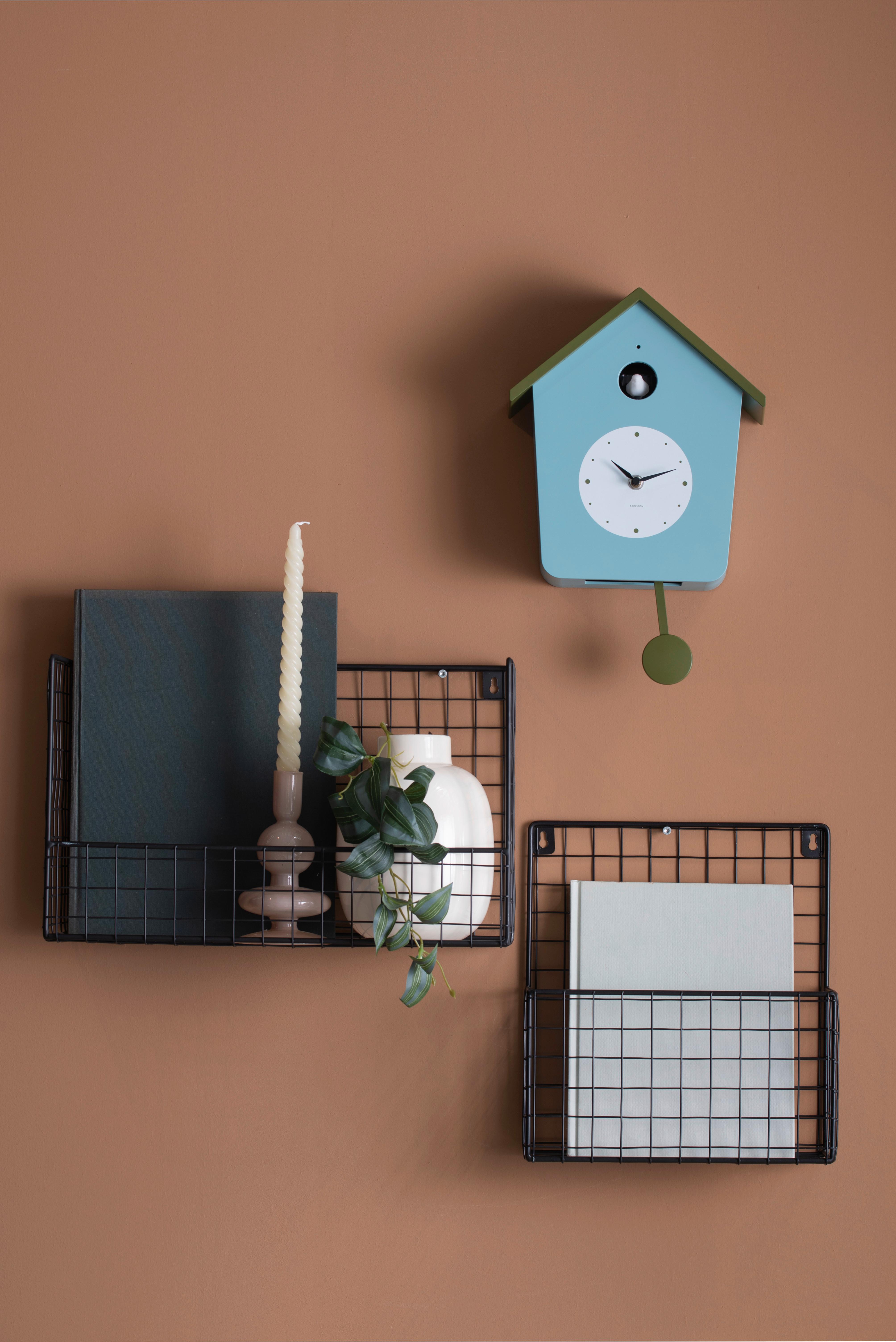 ZEGAR ŚCIENNY CUCKOO LIGHT - różnokolorowy, Basics, tworzywo sztuczne (23/10.5/26cm) - Karlsson