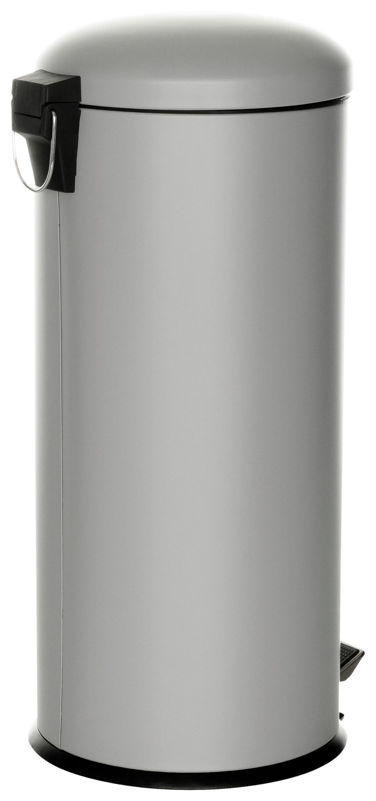 Koš Za Smeti Clean Viii, 30 L, Siva - siva/črna, Basics, kovina/umetna masa (30/69/30cm) - MID.YOU