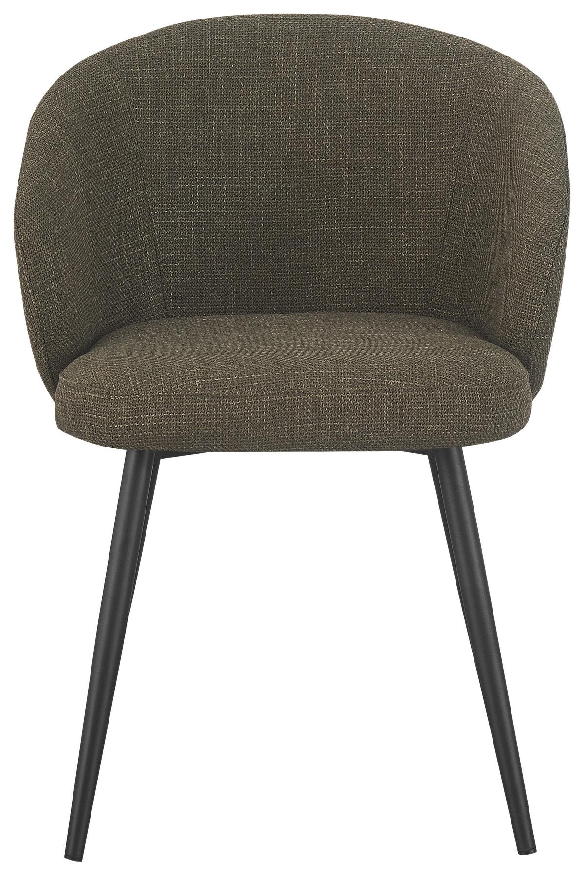 Stuhl Nala Grün - Schwarz/Grün, Lifestyle, Textil/Metall (57/76/60cm) - Mömax