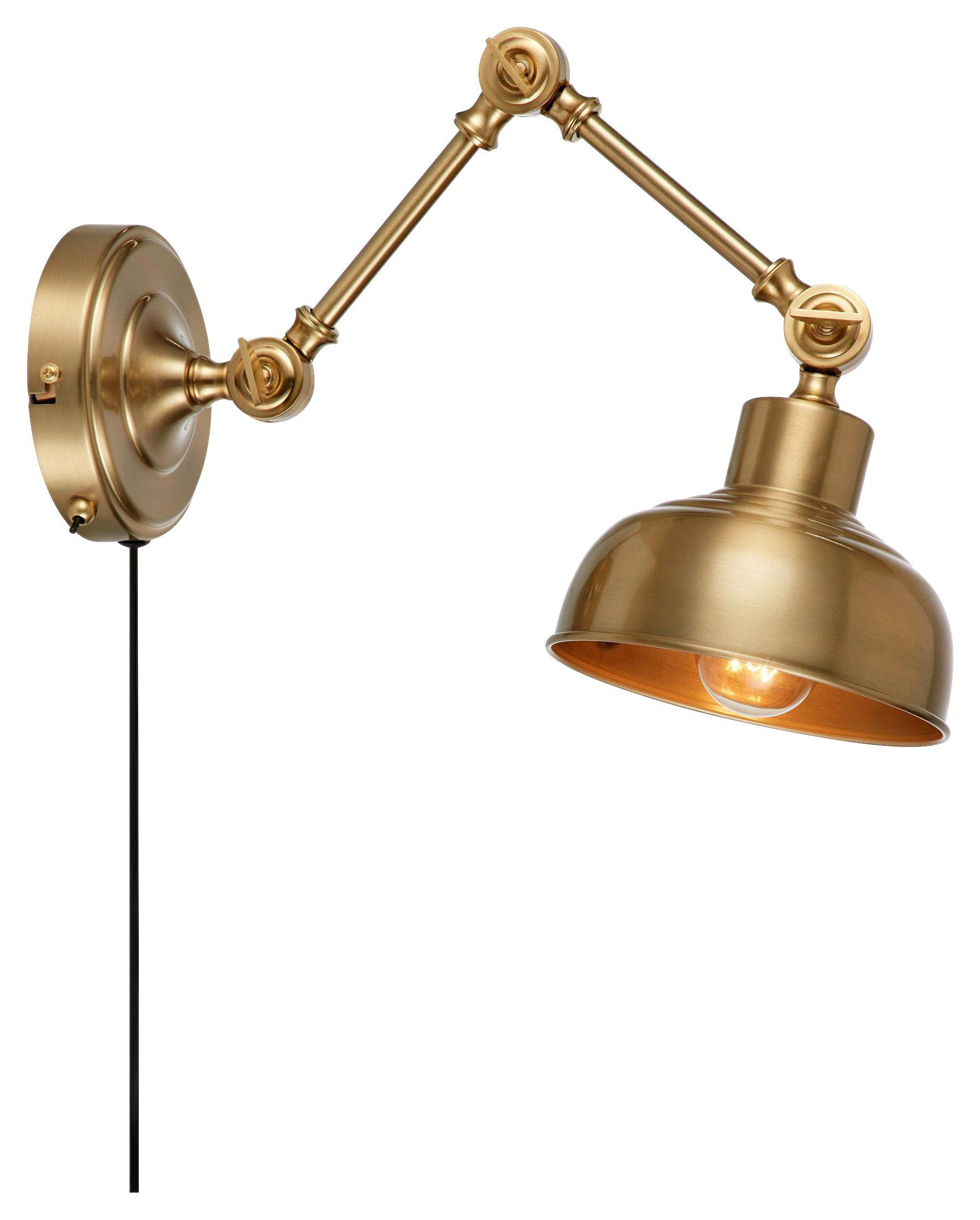 Wandleuchte Grimstad Messingfarben max. 60 Watt - Messingfarben, Basics, Metall (47,5/47,5/18cm) - Markslöjd