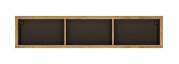 Zidna Polica Shetland - siva/boje hrasta, Moderno, drvni materijal (136/30/25cm) - Modern Living